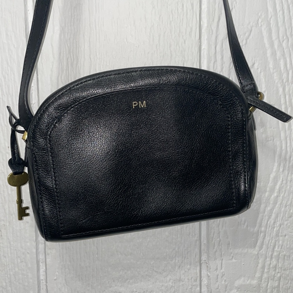 Black Fossil crossbody purse